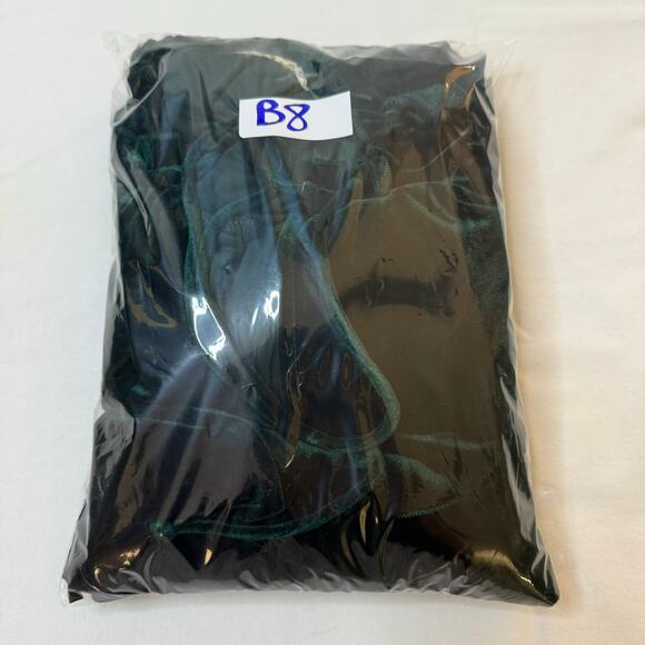 Velvet Renaissance Peasant Top Sz L Green Heavy Oversized Larp Ribbed Sleeve NWT - Picture 11 of 11